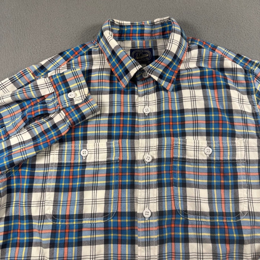 Vintage J.Crew Mens Sporting Life Plaid Button Down Shirt Cotton Size M